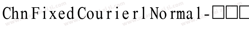 Chn Fixed Courierl Normal字体转换